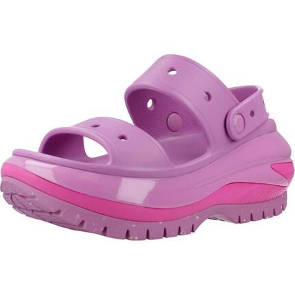 Claquettes Crocs Modèle Classic Mega Crush Sandal Couleur Rose