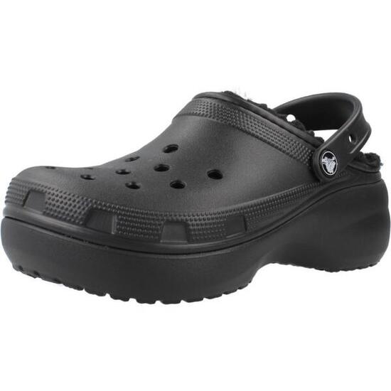 Zuecos Zuecos Mujer Crocs CLASSIC PLATFORM LINED CLOG W Negro