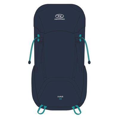 Rucksack Ivar Navy Blue für Damen 38 Liter – Blau