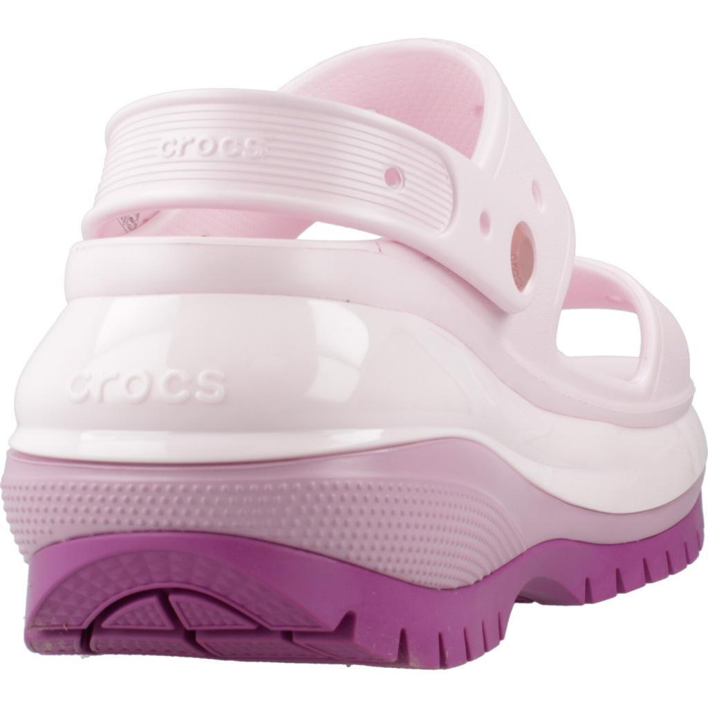 Claquettes Crocs Modèle Classic Mega Crush Sandal Couleur Rose 3/5