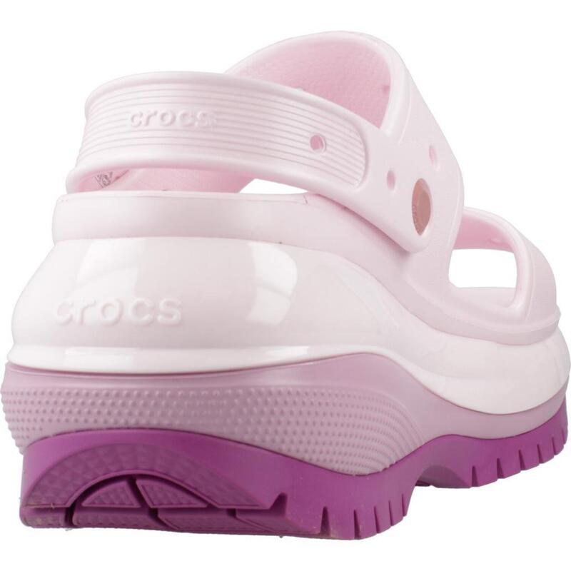 Claquettes Crocs Modèle Classic Mega Crush Sandal Couleur Rose