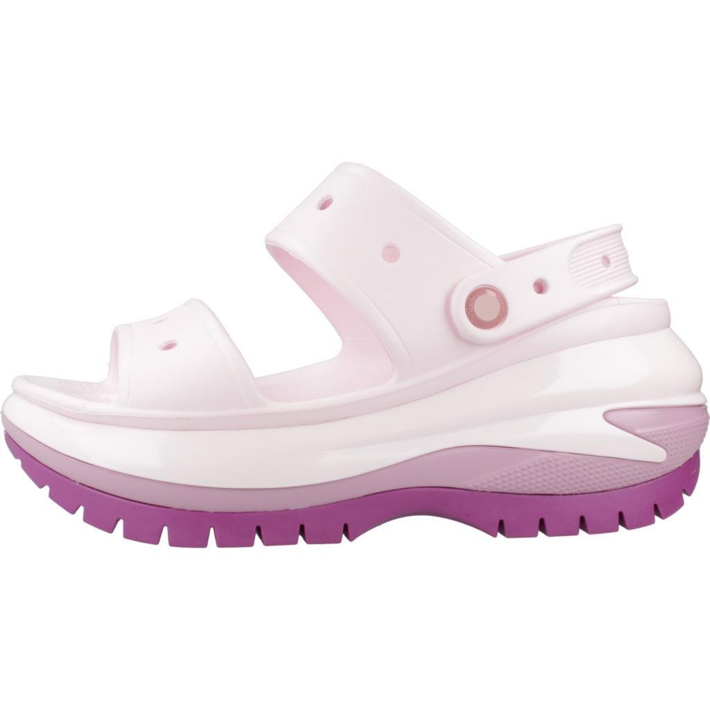 Claquettes Crocs Modèle Classic Mega Crush Sandal Couleur Rose 2/5