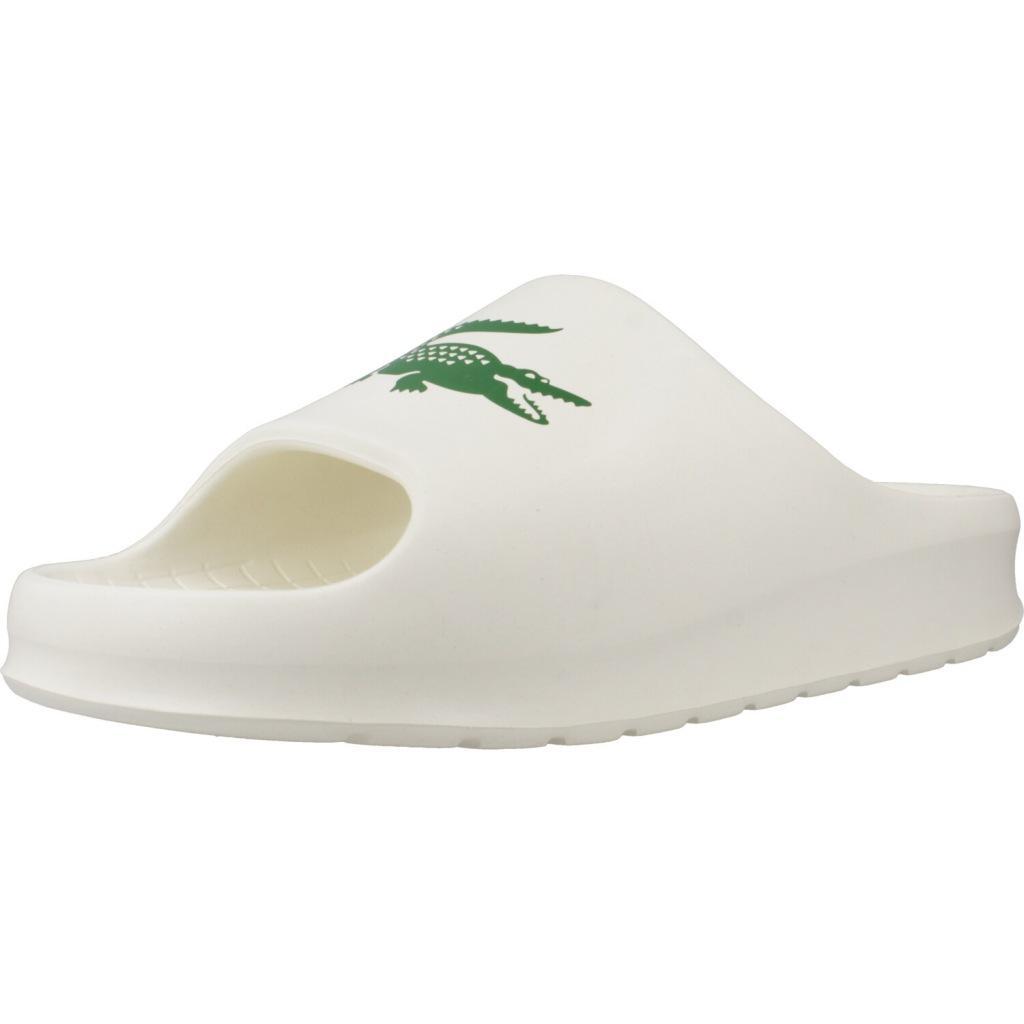 Lacoste - Claquettes Lacoste Modèle Mens Serve Slide 2.0 Couleur Blanc - Chaussons - Blanc - Decathlon