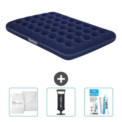 Luchtbed intex single - 2p - 191x137x25 cm + accessoires cb3