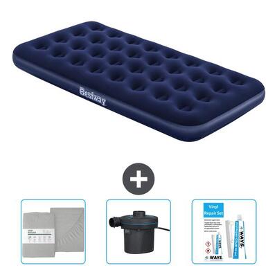 Luchtbed bestway - 1p - 188x99x22 cm + accessoires cb31