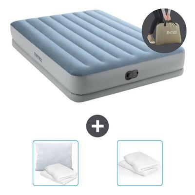 Luchtbed intex mid-rise comfort - 2p - 203x152x36 cm + accessoires cb27