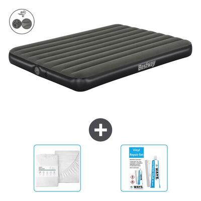 Luchtbed intex plush elevated - 1p - 191x99x46 cm + accessoires cb16