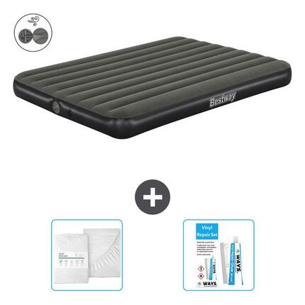Matelas gonflable Intex Ultra Plush - 2P - 203x152x46 cm + Accessoires CB16