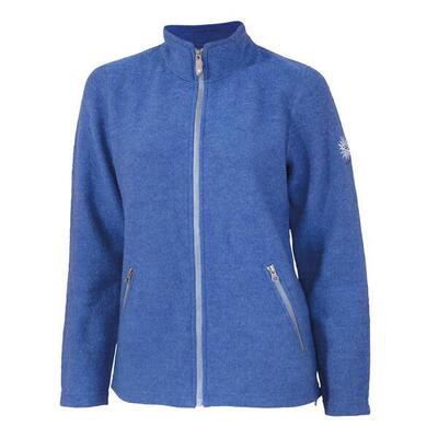 Damen-Strickjacke Bella FZ aus Wolle – Jeans – Blau