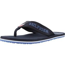 Claquettes Tommy Hilfiger Modèle Sporty Hilfiger Beach Sandal Couleur Bleu
