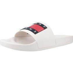 Claquettes Tommy Jeans Modèle Pool Slide Ess Couleur Blanc