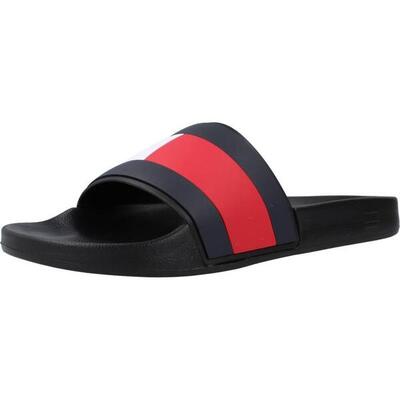 Chanclas Hombre Tommy Hilfiger Rubber Th Flag Pool Slid Negro