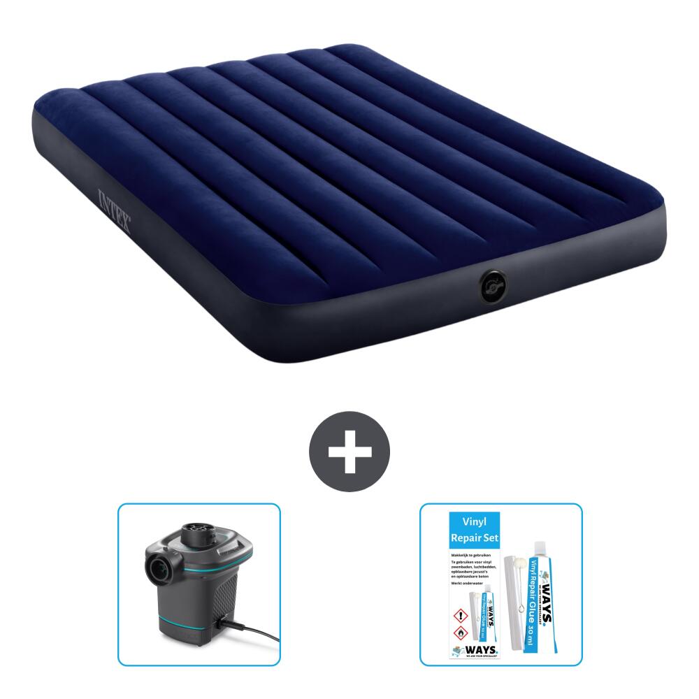 INTEX Luchtbed Intex Classic - 2P -  191x137x25 cm + Accessoires CB14
