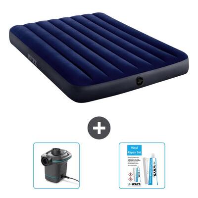 Luchtbed intex classic - 1p - 191x99x25 cm + accessoires cb14