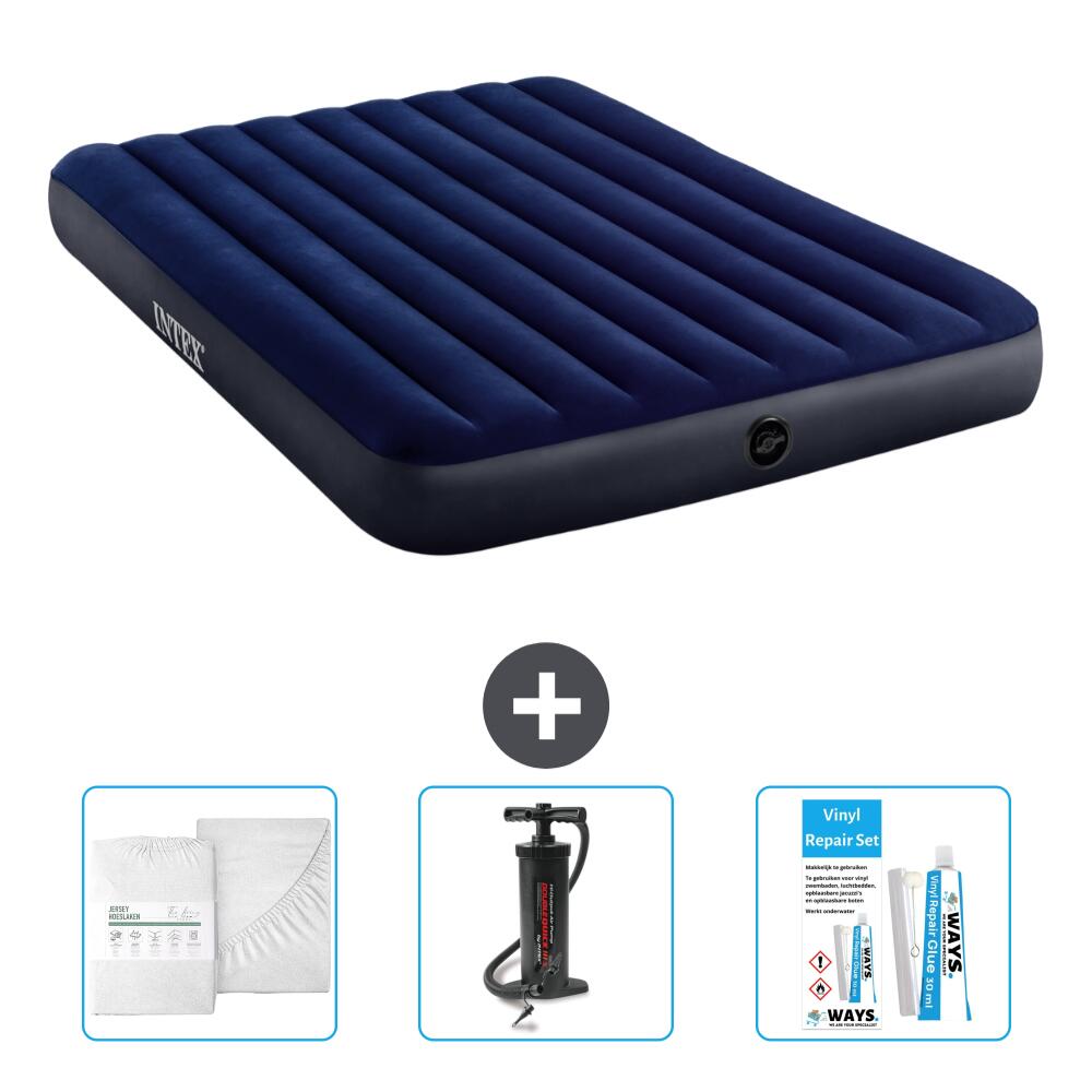 INTEX Luchtbed Intex Classic - 2P -  203x152x25 cm + Accessoires CB3
