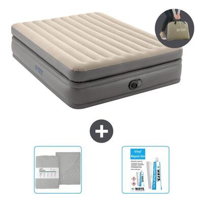 Luchtbed intex prime comfort - 2p - 203x152x51 cm + accessoires cb37