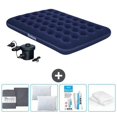 Luchtbed bestway - 2p - 191x137x22 cm + accessoires cb19