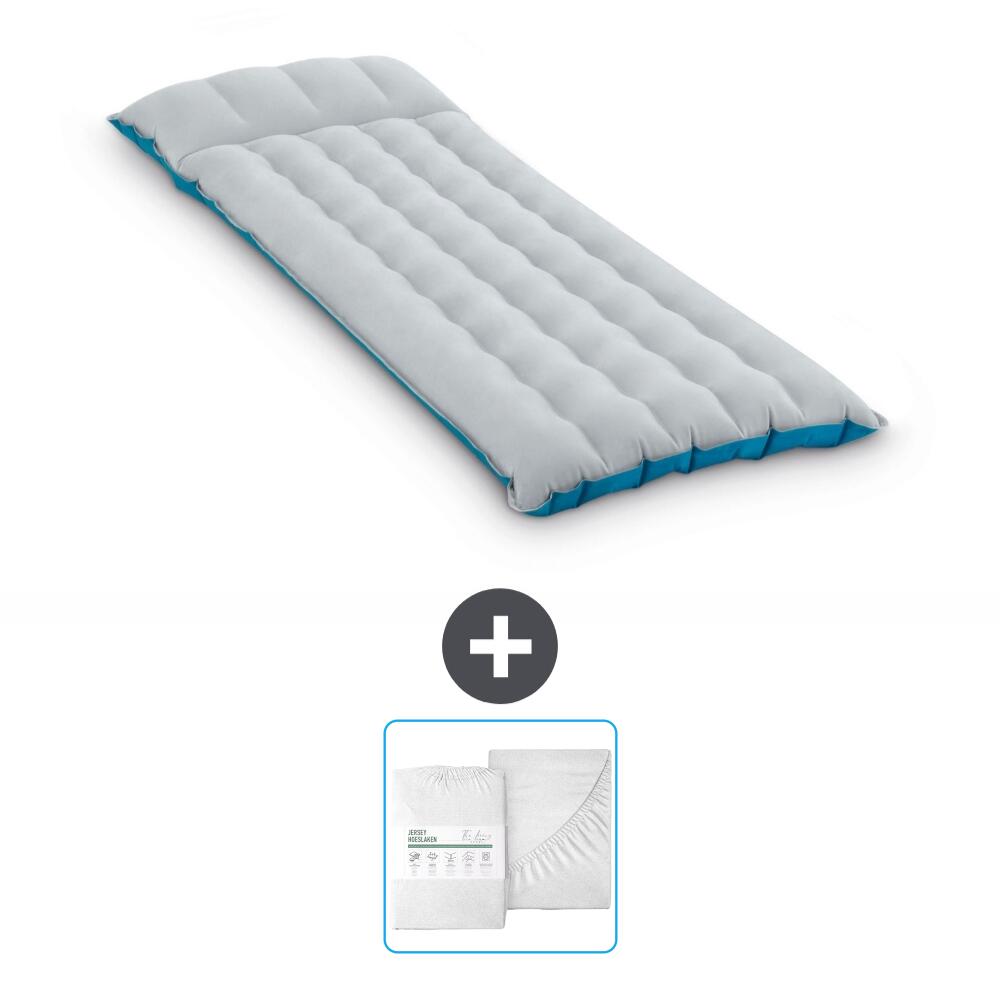 Intex - Matelas Gonflable Intex Camping - 1p - 184x67x17 Cm + Accessoires Cb24 - Matelas Gonflable - Bleu - No Size - Decathlon