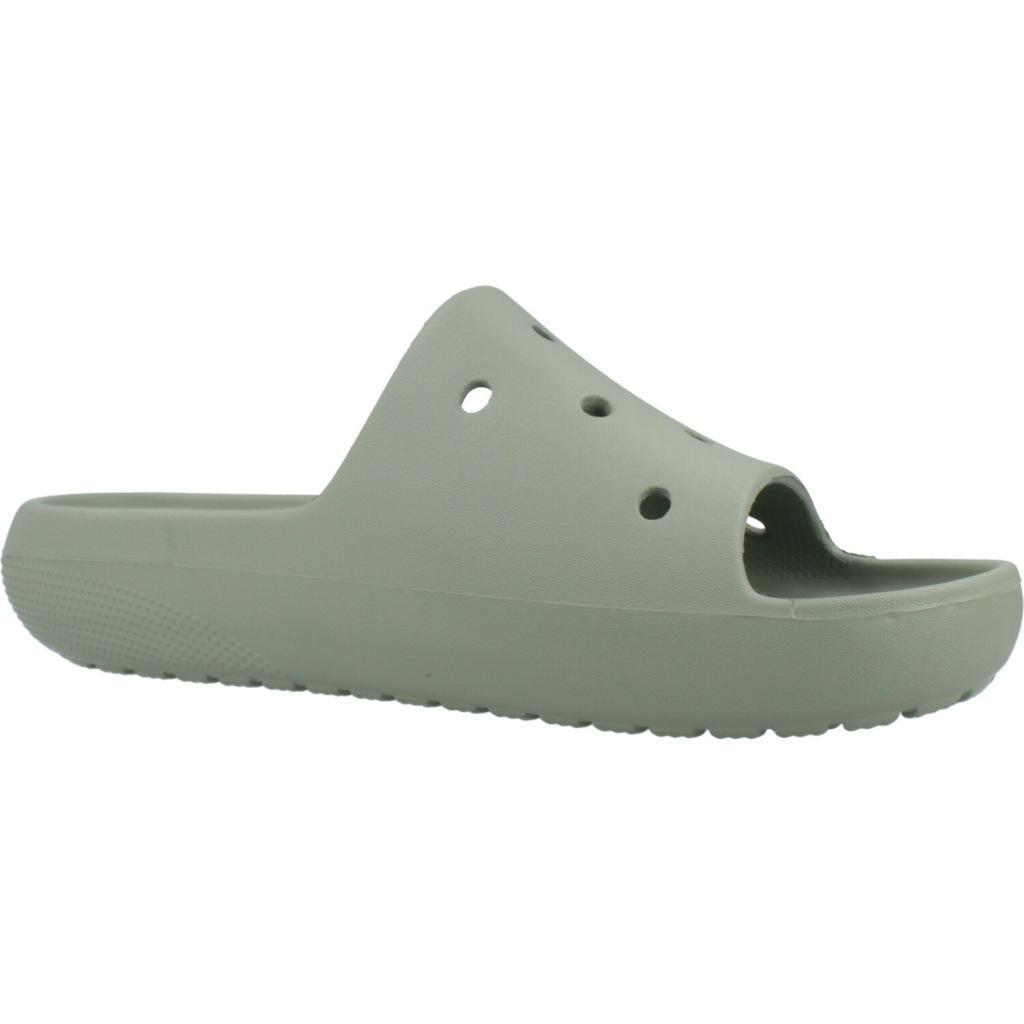 Claquettes Crocs Modèle Classic Slide V2 Couleur Vert 5/5
