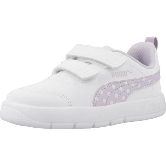 Zapatillas niña Puma Courtflex V3 Dotty V Inf Blanco