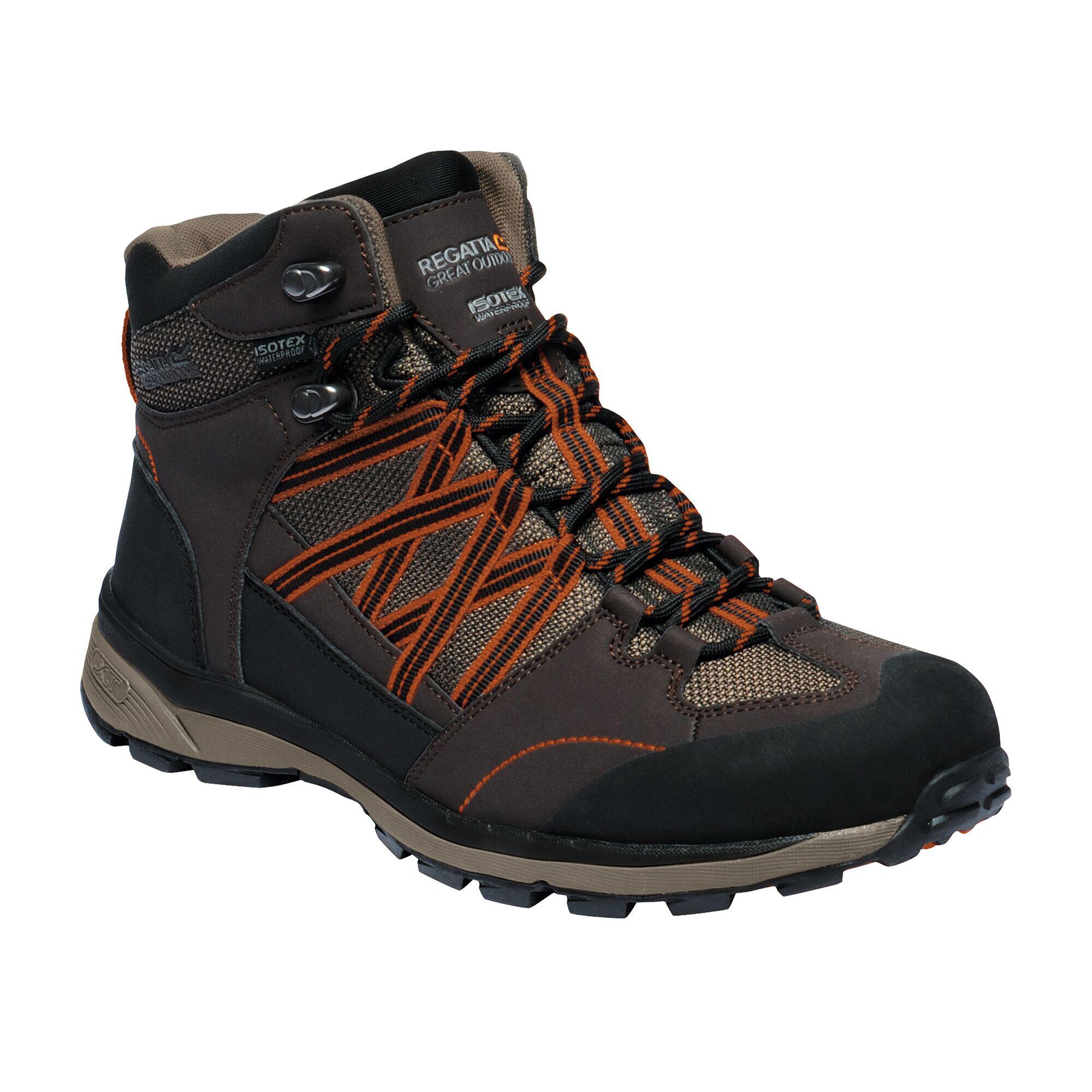 REGATTA Samaris II Men's Hiking Boots - Dark Brown/Gold