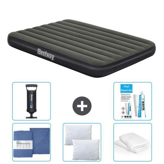 Materac dmuchany Bestway - 2P - 191x137x25 cm + Akcesoria