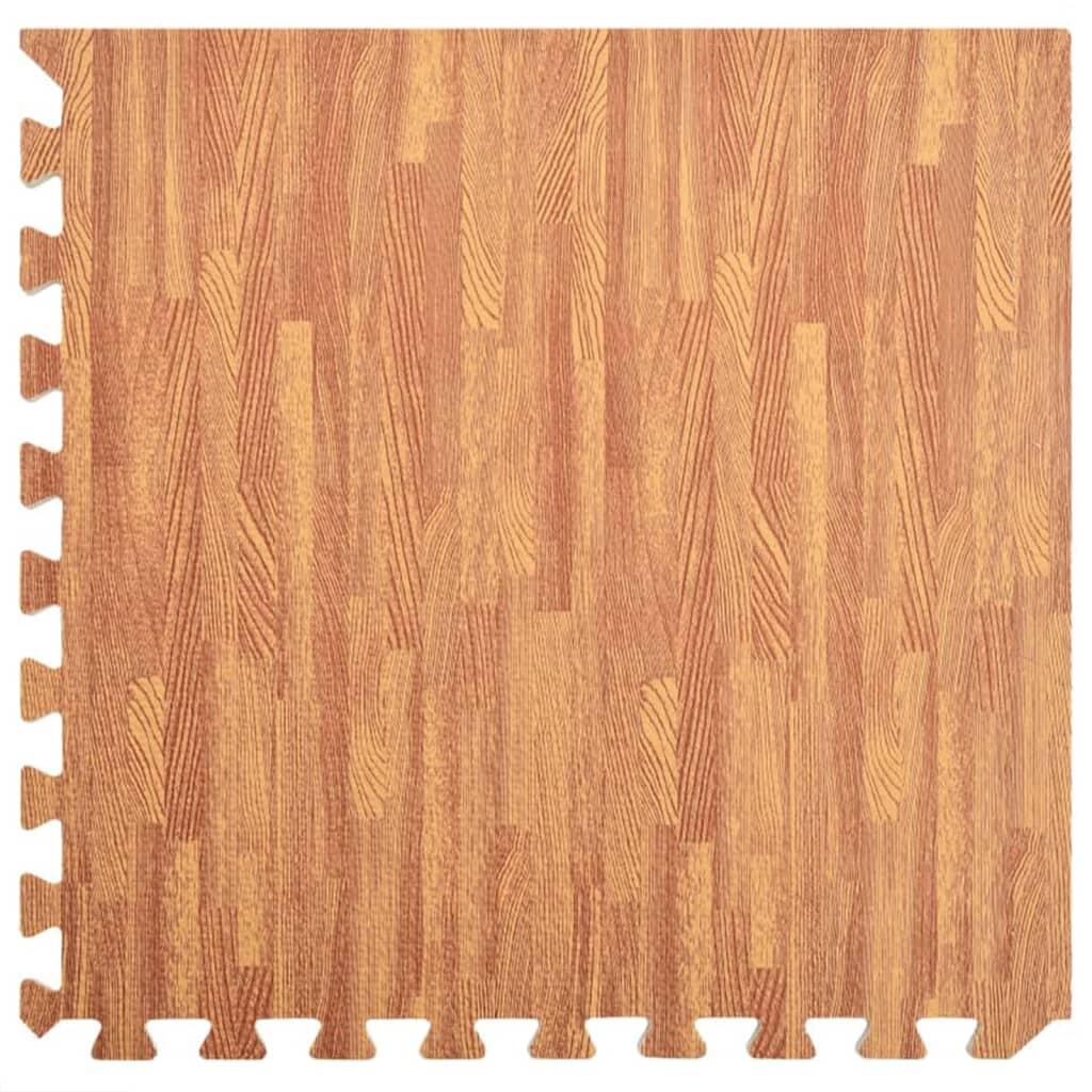 Vidaxl Bodenmatten Set 24 - 8.64 m² EVA-Schaum mit Holzmaserung 2/4