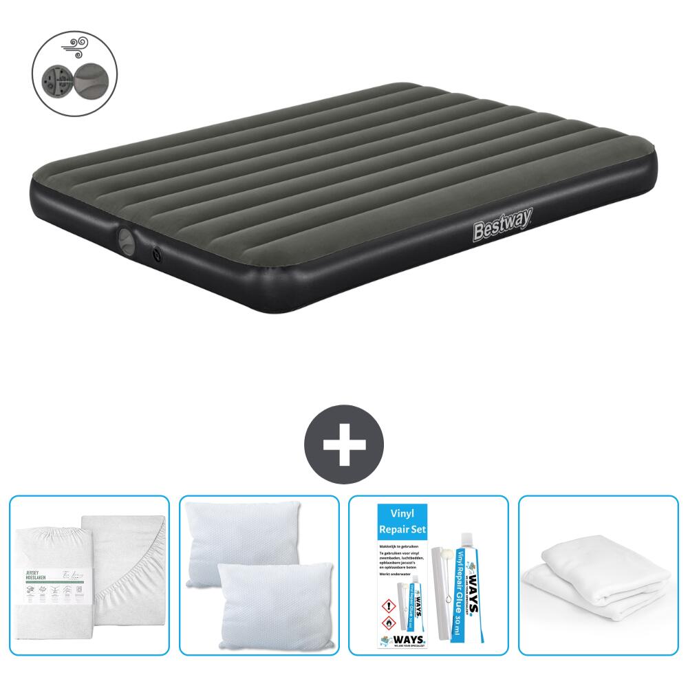INTEX Luchtbed Bestway - 2P -  203x152x25 cm + Accessoires CB15