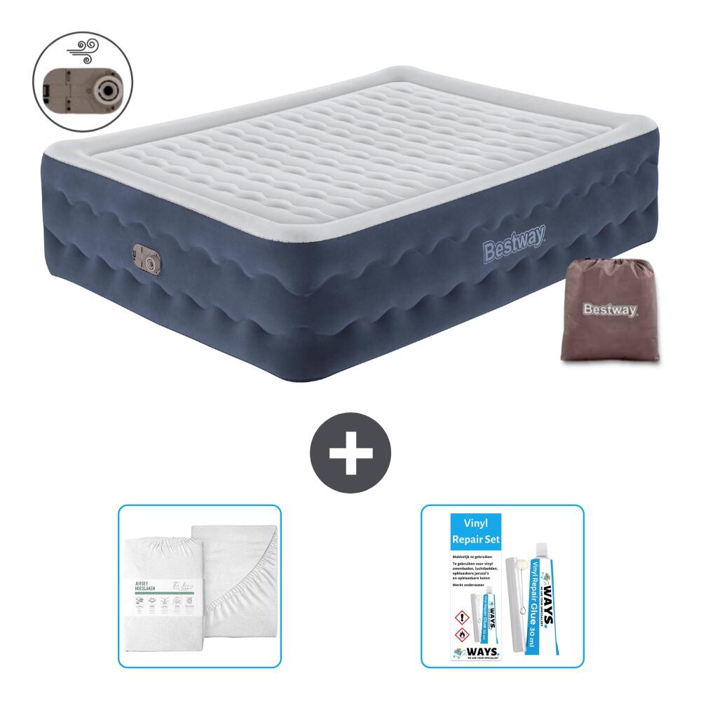 Luchtbed Bestway - 2P -  203x152x51 cm + Accessoires CB16 1/4