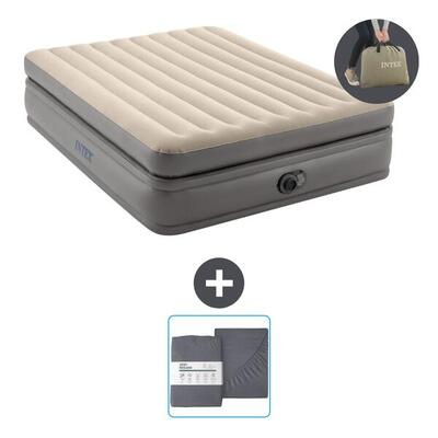Luchtbed intex prime comfort - 2p - 203x152x51 cm + accessoire cb23