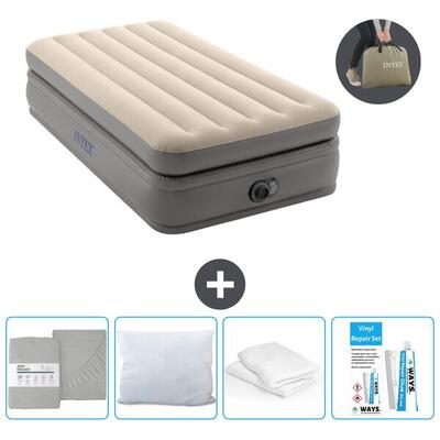 Luchtbed intex prime comfort - 1p - 191x99x51 cm + accessoires cb36