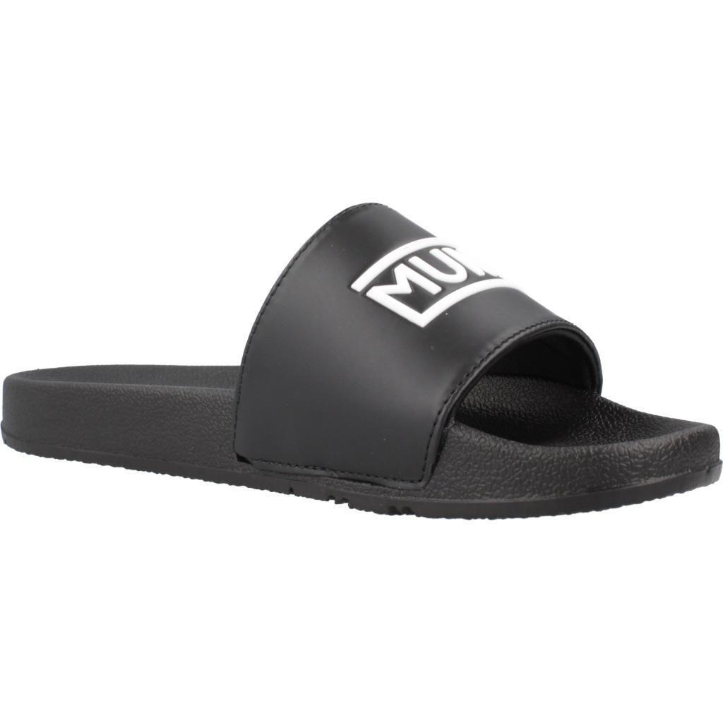Claquettes Munich Modèle Flat Slider D Logo Bla Couleur Noir 5/5