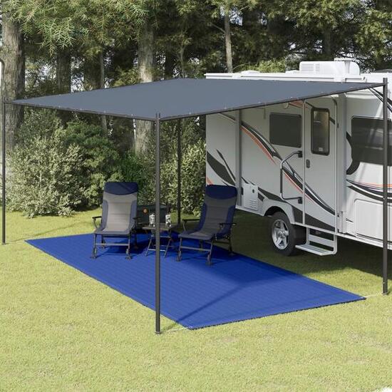 Tapis de tente Vidaxl 250x550 cm bleu pour usage extérieur