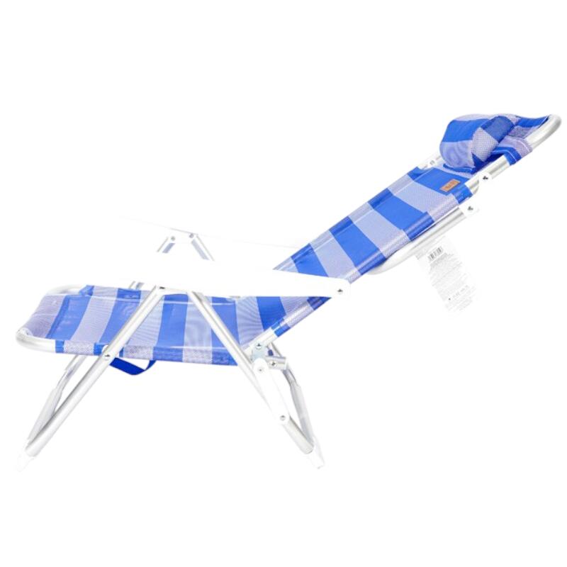 Silla de Playa Plegable Tubos de Aluminio 22 x 1.0 + Textileno con Asas y Protec 6/8