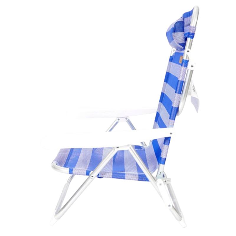 Silla de Playa Plegable Tubos de Aluminio 22 x 1.0 + Textileno con Asas y Protec 3/8