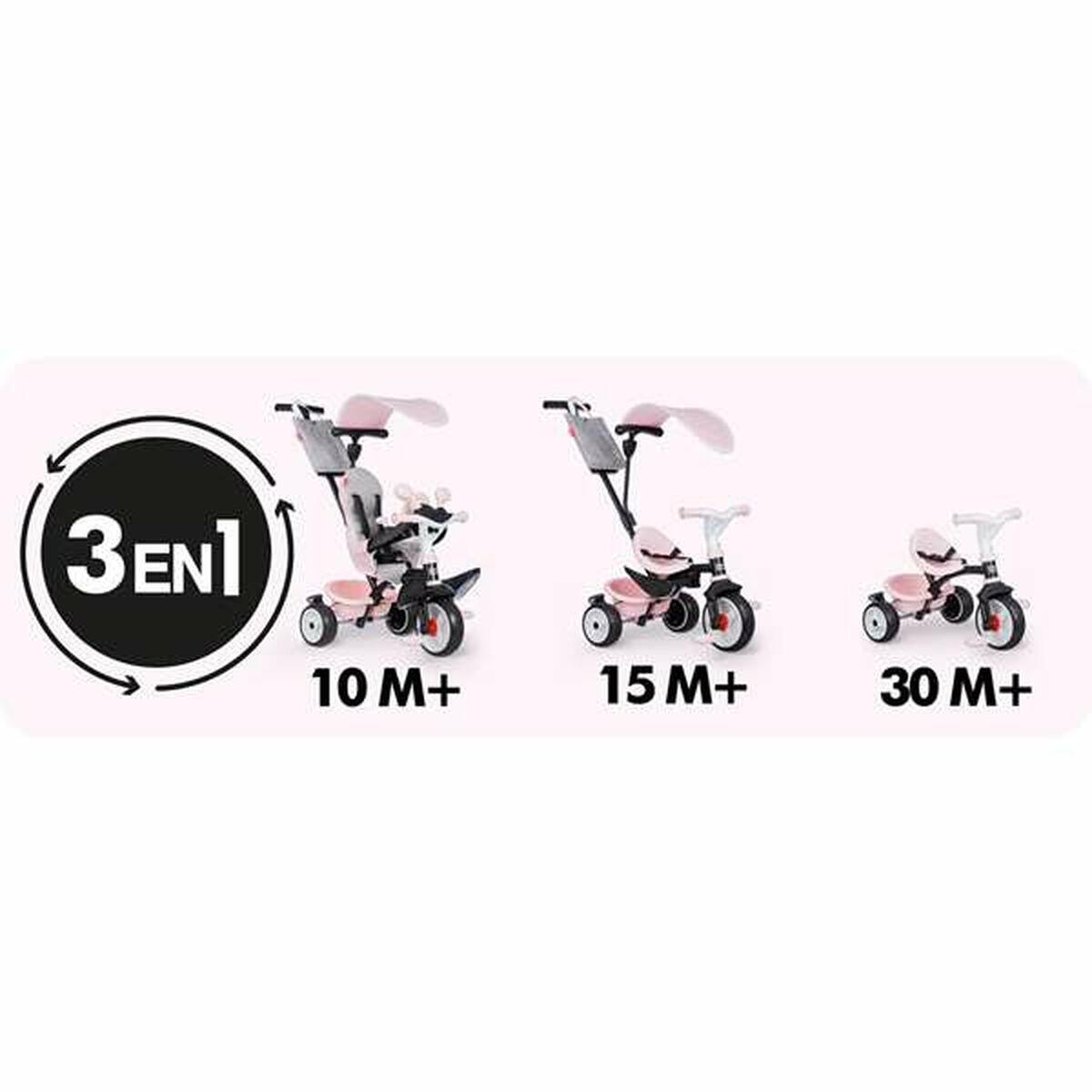 Triciclo Smoby Baby Driver Confort Rosa 3/5