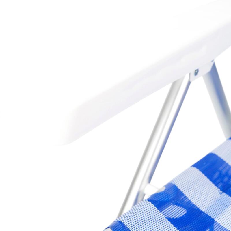 Silla de Playa Plegable Tubos de Aluminio 22 x 1.0 + Textileno con Asas y Protec 5/8