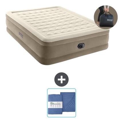 Matelas gonflable Intex Ultra Plush - 2P - 203x152x46 cm + Accessoires CB26