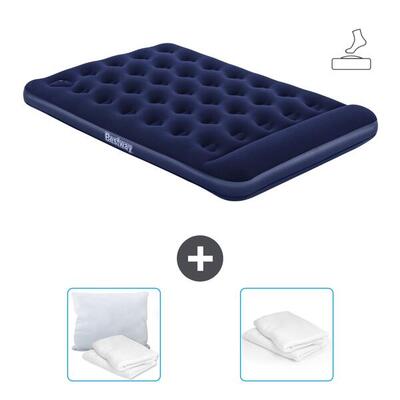 Luchtbed bestway - 2p - 191x137x28 cm + accessoires cb27