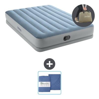 Luchtbed intex mid-rise comfort - 2p - 203x152x36 cm + accessoire cb26