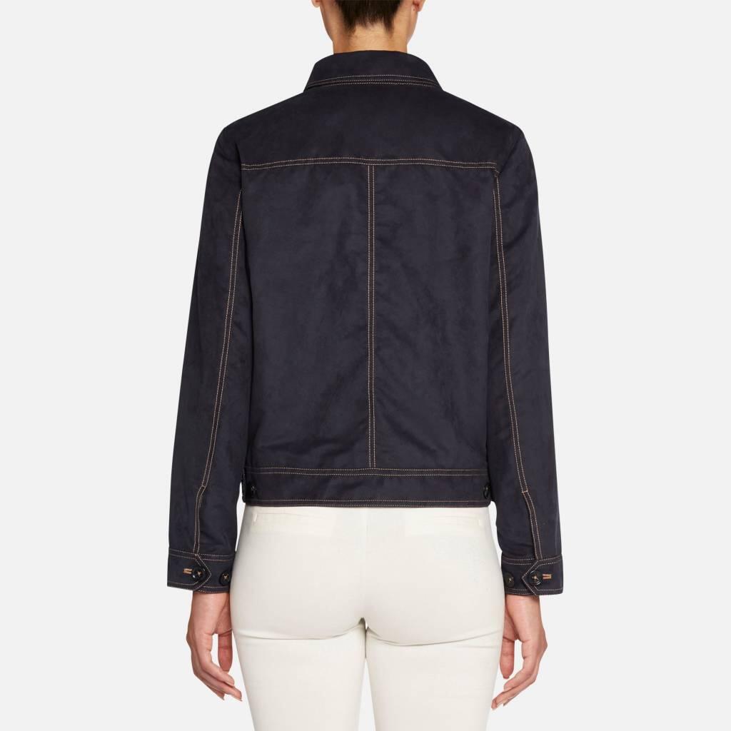 Veste Geox Modèle W Licena Short Jkt Couleur Bleu 3/5