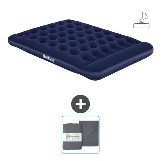 Matelas gonflable Bestway - 2P - 203x152x28 cm + Accessoires CB23