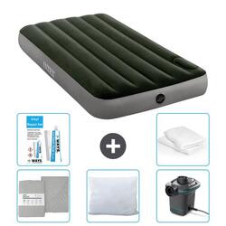 Matelas gonflable Intex Downy - 1P - 191x99x25 cm + Accessoires CB29