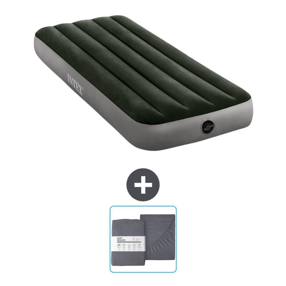 Intex - Matelas Gonflable Intex Prestige - 1p - 191x76x25 Cm + Accessoires Cb23 - Matelas Gonflable - Vert - No Size - Decathlon