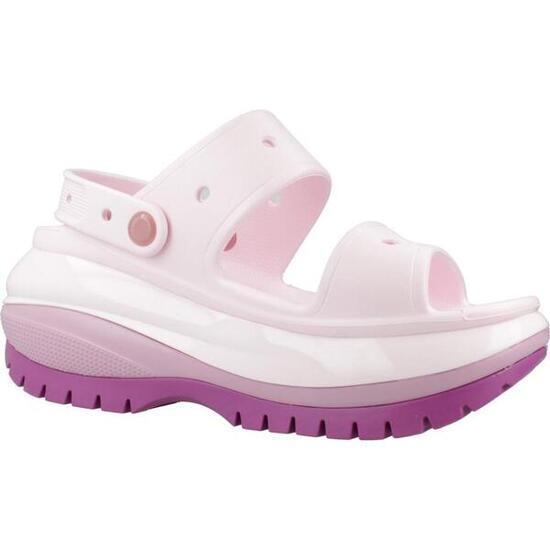 Claquettes Crocs Modèle Classic Mega Crush Sandal Couleur Rose