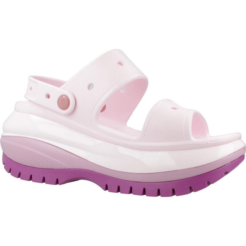Claquettes Crocs Modèle Classic Mega Crush Sandal Couleur Rose