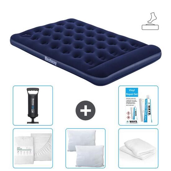 Matelas gonflable Bestway - 2P - 191x137x28 cm + Accessoires CB1
