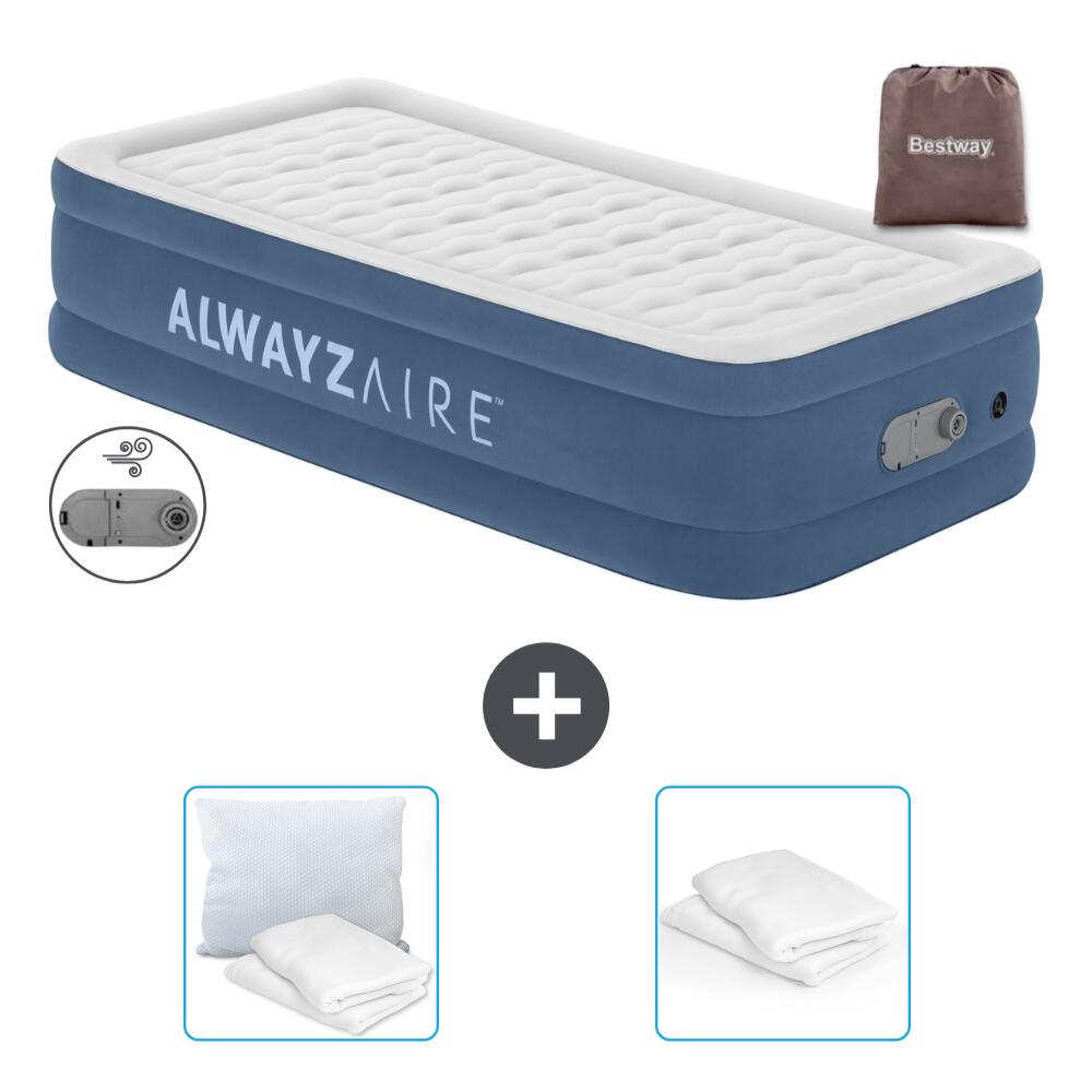 Bestway - Matelas Gonflable Bestway Alwayszair - 1p -  191x97x46 Cm + Accessoires Cb27 - Matelas Gonflable - Bleu - No Size - Decathlon