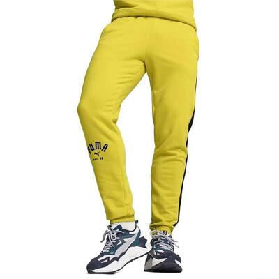 Broek puma model t7 play paris sweatpants kleur geel
