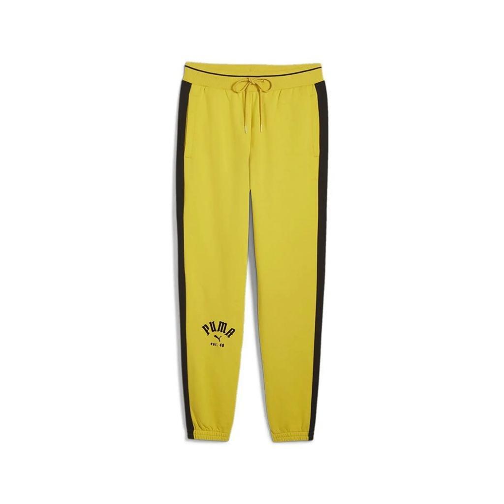 Pantalons Puma Modèle T7 Play Paris Sweatpants Couleur Jaune 2/5